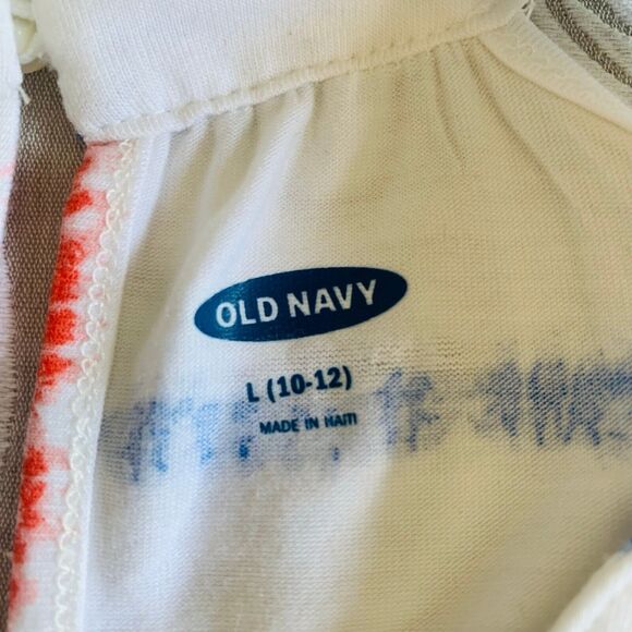 Old Navy Top Women L Red White Blue Halter HiLo Patriotic Tie Dye Comfy Nautical - Picture 3 of 12